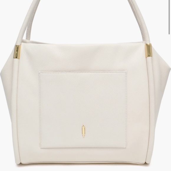 Thacker Eggshell Gold Terry Tote Work Bag Purse Cream Leather w/ Wallet - Picture 16 of 16